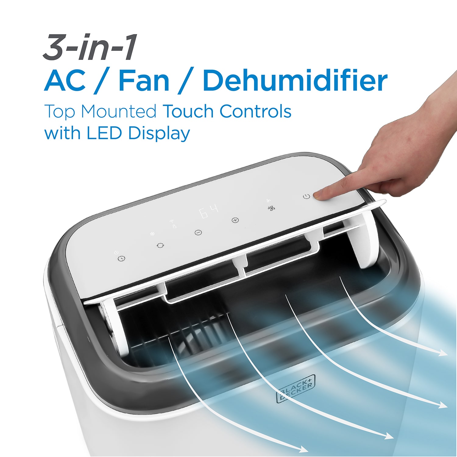 Black+Decker 12000 Btu Portable Air Conditioner With Remote Control White