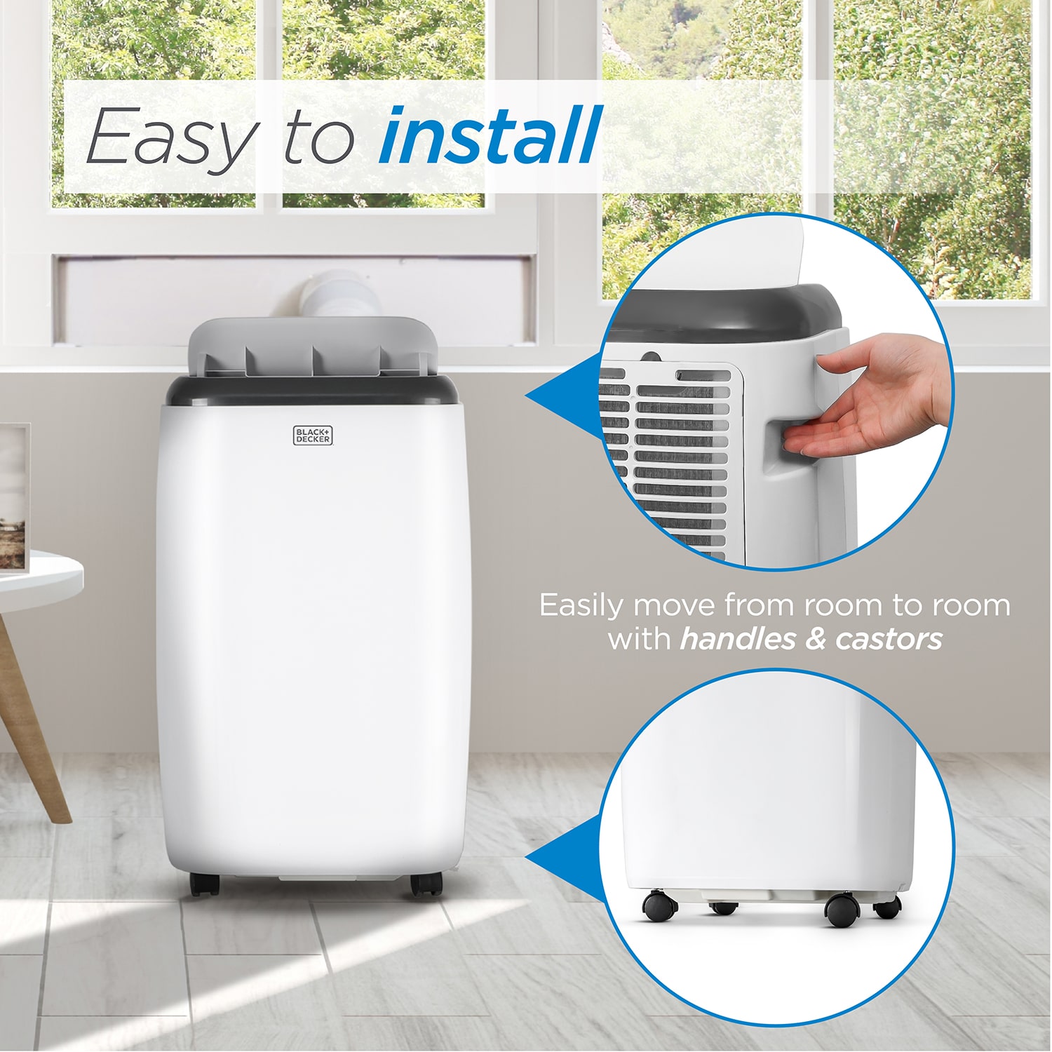 Black+Decker 12000 Btu Portable Air Conditioner With Remote Control White