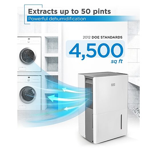 Black+Decker 50p Dehumid Dehumidifier