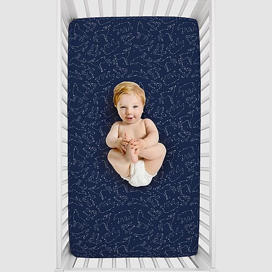 Nojo Super Soft Animal Constellation Crib Sheet