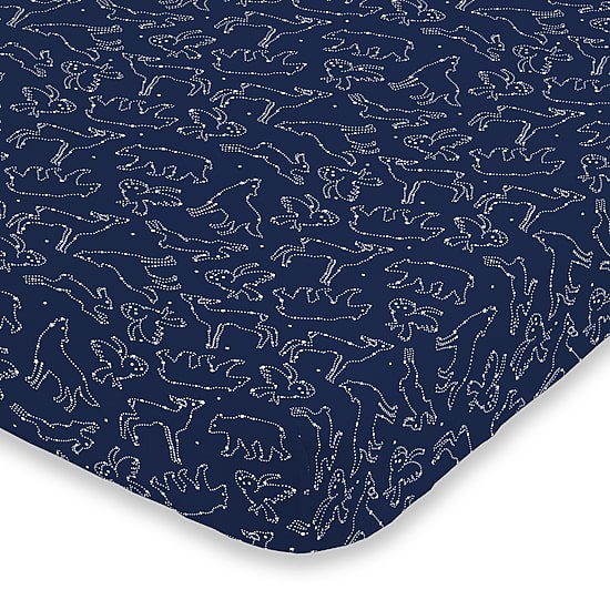 Nojo Super Soft Animal Constellation Crib Sheet