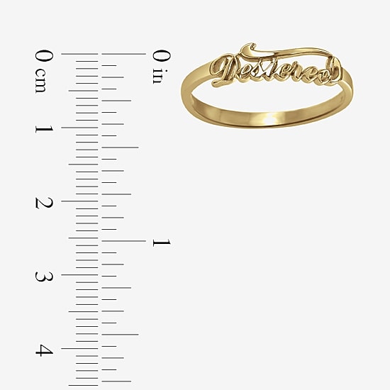 Personalized Script Name Ring