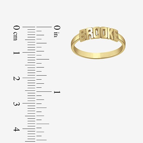 Personalized Block Name Ring