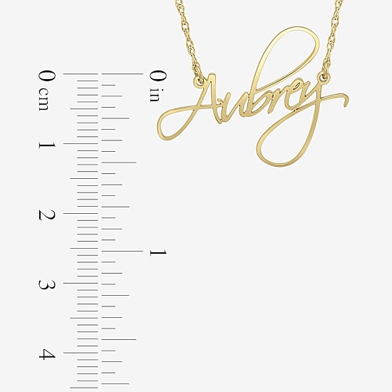 Personalized 27mm Cursive Name Pendant Necklace