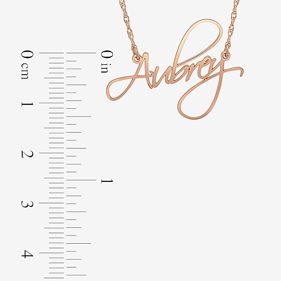 Personalized 27mm Cursive Name Pendant Necklace