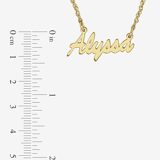 Personalized 14K Gold Over Sterling Silver Name Necklace