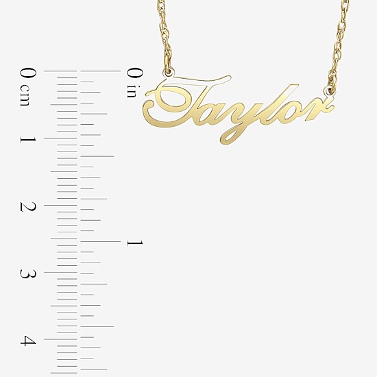 Personalized 14K Gold Over Sterling Silver Script Name Necklace