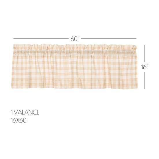 Annie Buffalo Check Rod Pocket Tailored Valance