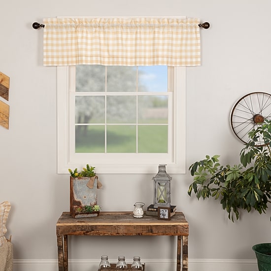 Annie Buffalo Check Rod Pocket Tailored Valance