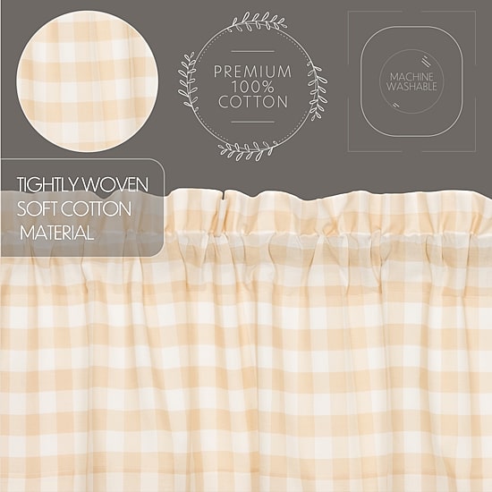 Annie Buffalo Check Rod Pocket Tailored Valance