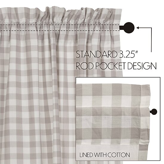 Annie Buffalo Check Multi-Pack Rod Pocket Swag Valance
