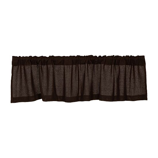 Chocolate Burlap Tailored Valance