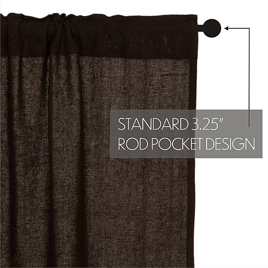 Chocolate Burlap Tailored Valance