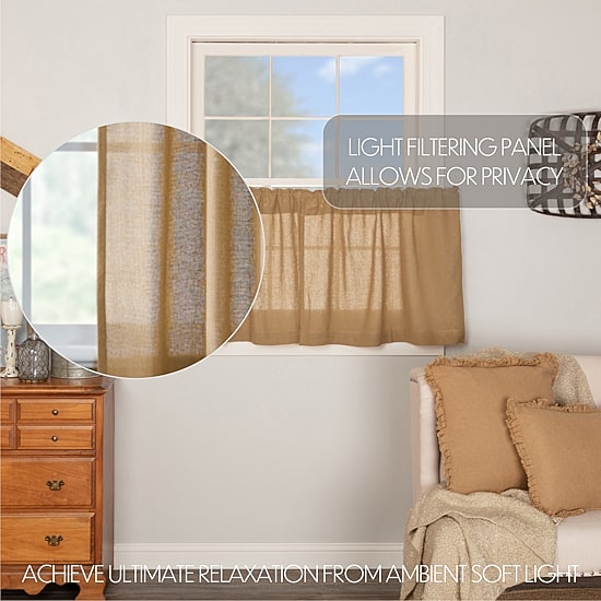 Natural Burlap 2-pc. Window Tier