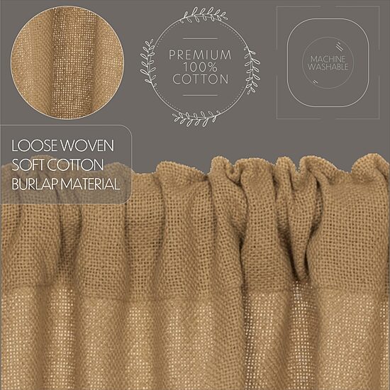 Natural Burlap 2-pc. Window Tier
