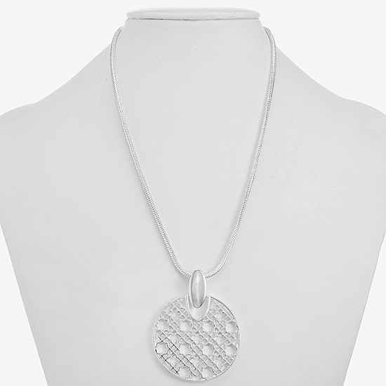 Liz Claiborne Filigree Womens Round 17 Inch Pendant Necklace