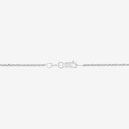 14K White Gold 16-20" 1.4mm Crisscross Chain