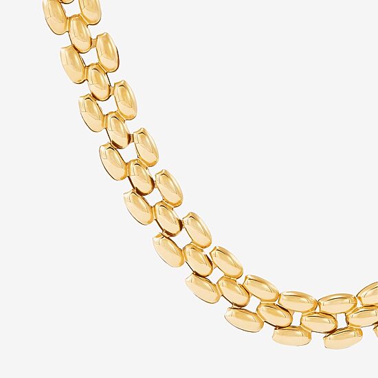 Womens 14K Gold 18 Inch Link Necklace