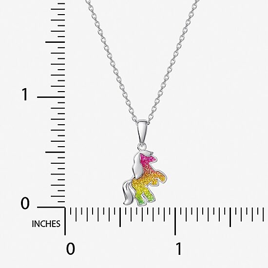 Made in Italy Girls Sterling Silver 15 Inch Pendant Necklace
