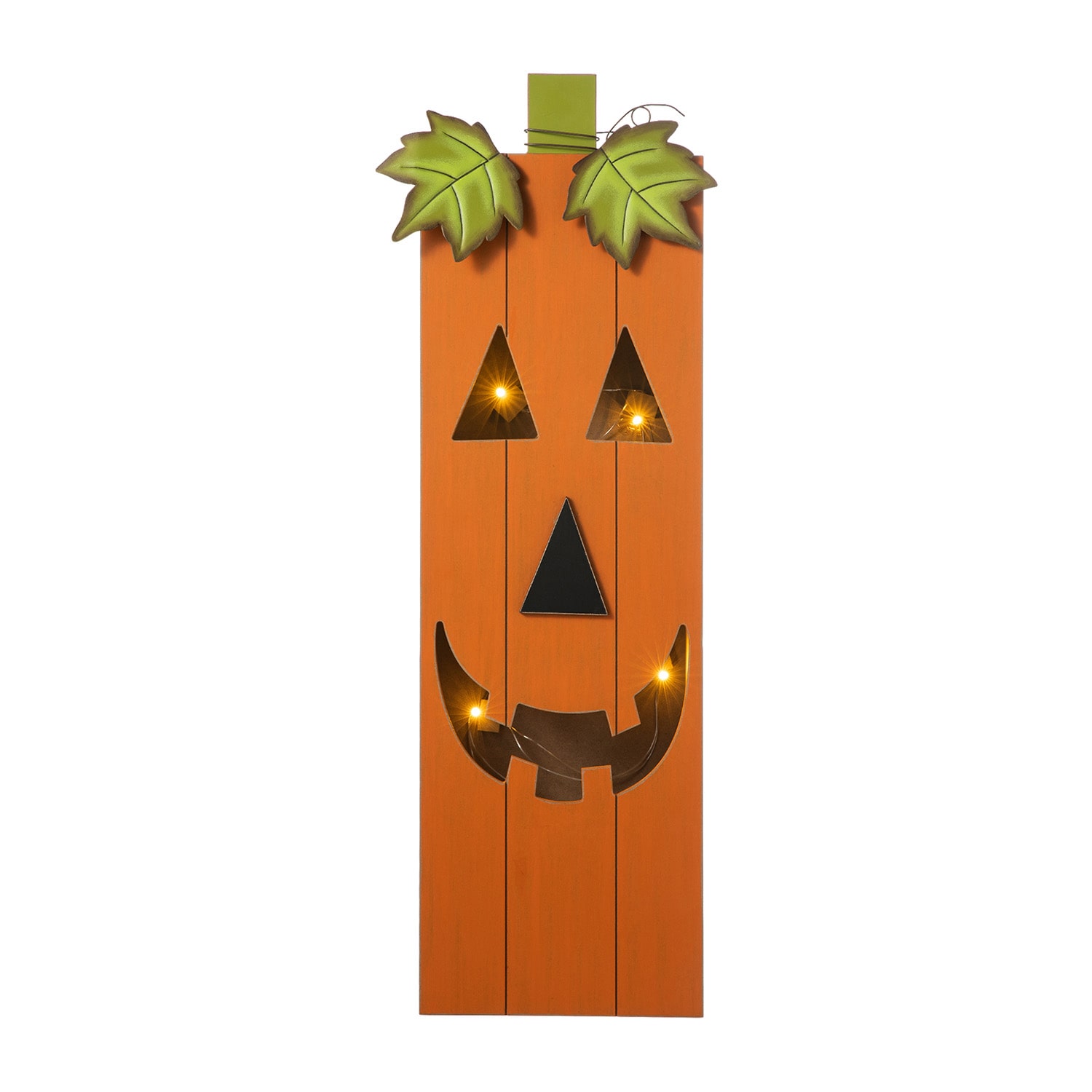 Glitzhome Lighted Pumpkin Decor Halloween Indoor Porch Sign