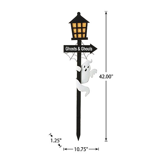Glitzhome Lighted Halloween Wooden Holiday Yard Art