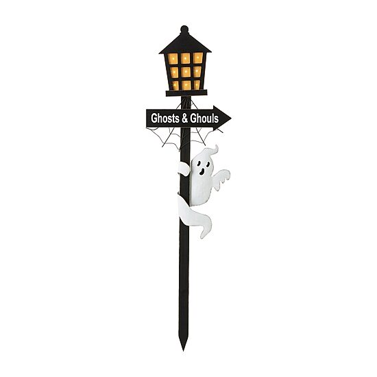 Glitzhome Lighted Halloween Wooden Holiday Yard Art