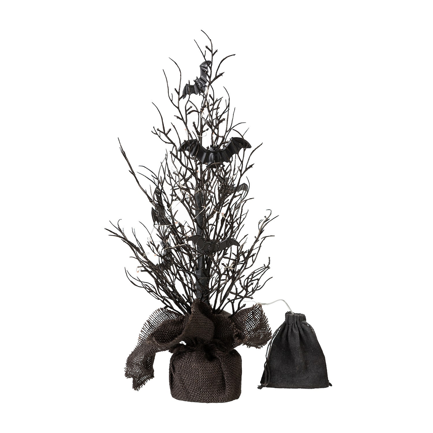 Glitzhome Halloween Lighted Bats Tree Tabletop Decor