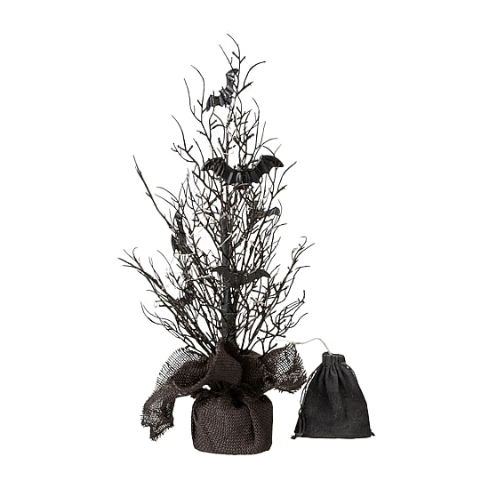 Glitzhome Halloween Lighted Bats Tree Tabletop Decor
