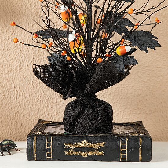 Glitzhome Lighted Tree Halloween Tabletop Decor