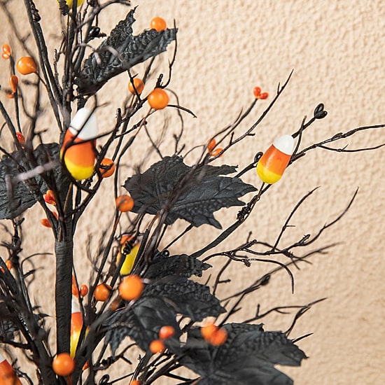 Glitzhome Lighted Tree Halloween Tabletop Decor