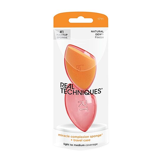 Real Techniques Miracle Complexion Sponge Makeup Blender + Travel Case