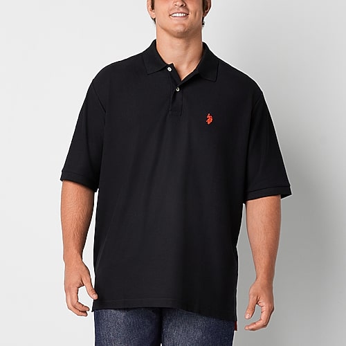 U.S. Polo Assn. Big and Tall Mens Regular Fit Short Sleeve Polo Shirt, 2x-large, Black
