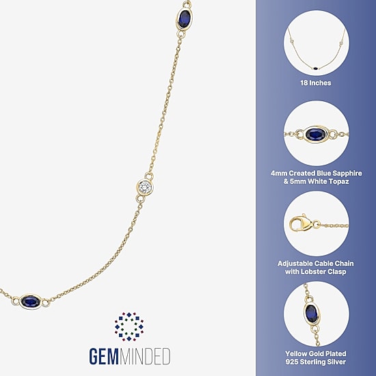 Womens 18K Gold Over Silver 16 Inch Cable Chain Necklace