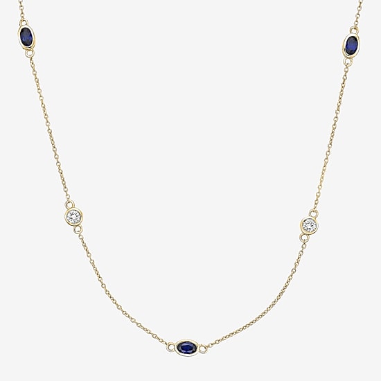 Womens 18K Gold Over Silver 16 Inch Cable Chain Necklace