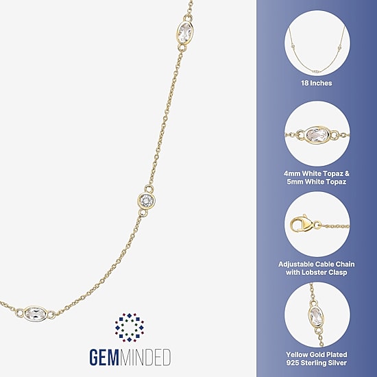 Womens 18K Gold Over Silver 16 Inch Cable Chain Necklace