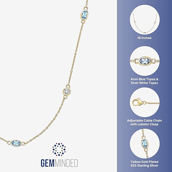 Womens 18K Gold Over Silver 16 Inch Cable Chain Necklace