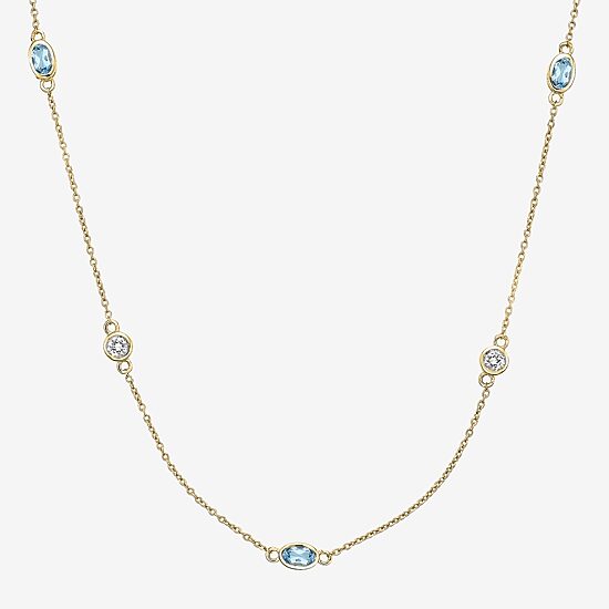 Womens 18K Gold Over Silver 16 Inch Cable Chain Necklace