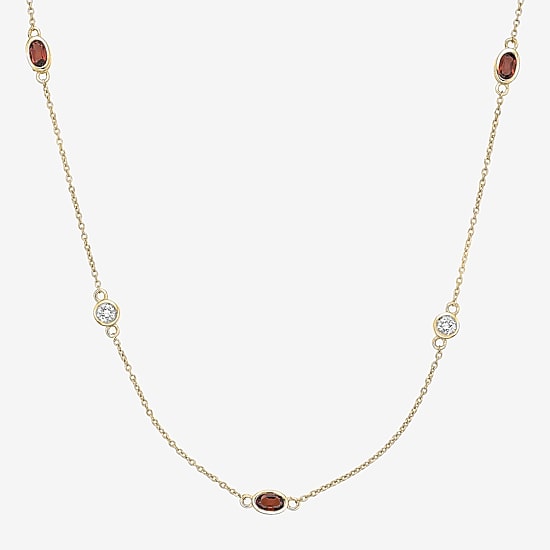 Womens 18K Gold Over Silver 16 Inch Cable Chain Necklace