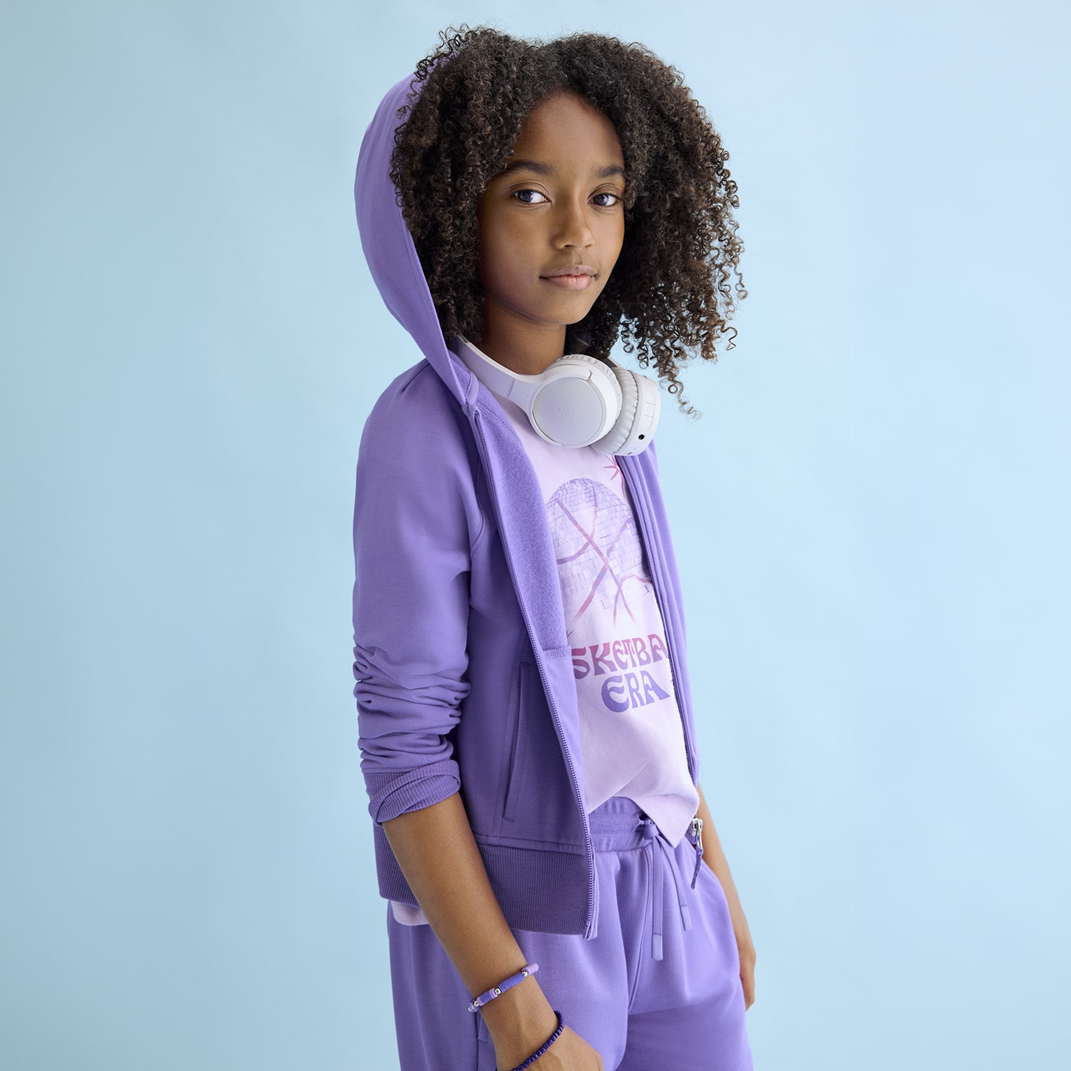 Xersion Little & Big Kid Girls Long Sleeve Fleece Zipper Active Hoodie