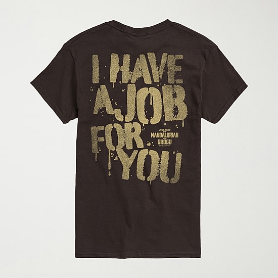 Novelty The Mandalorian And Grogu I Have A Job For You Mens Crew Neck Short Sleeve Regular Fit Baby Yoda Star Wars Graphic T-Shirt
