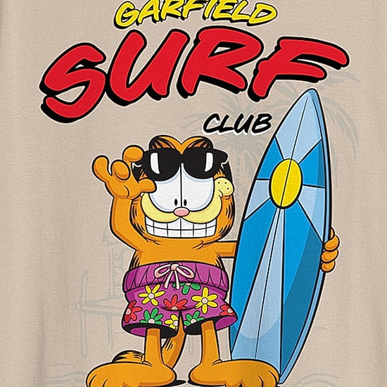 Novelty Mens Crew Neck Short Sleeve Classic Fit Garfield Big and Tall Graphic T-Shirt