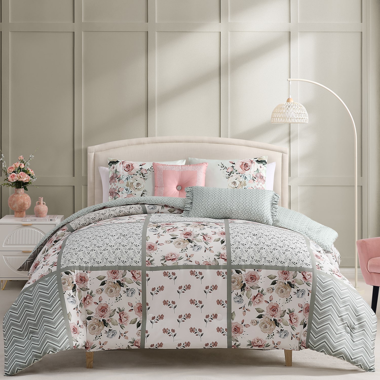 Bebejan Sage Serenity 5-pc. REVERSIBLE Comforter Set