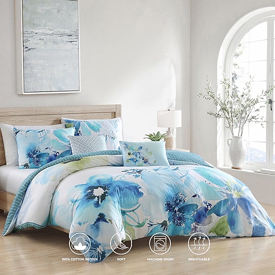 Bebejan Watercolor 5-pc. Midweight Reversible Comforter Set