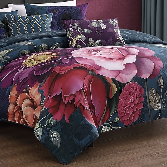 Bebejan Vibrant Flora 5-pc. Midweight REVERSIBLE Comforter Set
