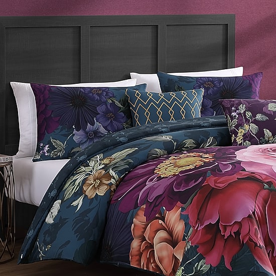 Bebejan Vibrant Flora 5-pc. Midweight REVERSIBLE Comforter Set