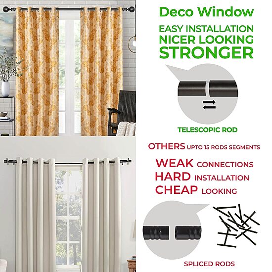 Deco Window Ball 1 IN Adjustable Curtain Rod