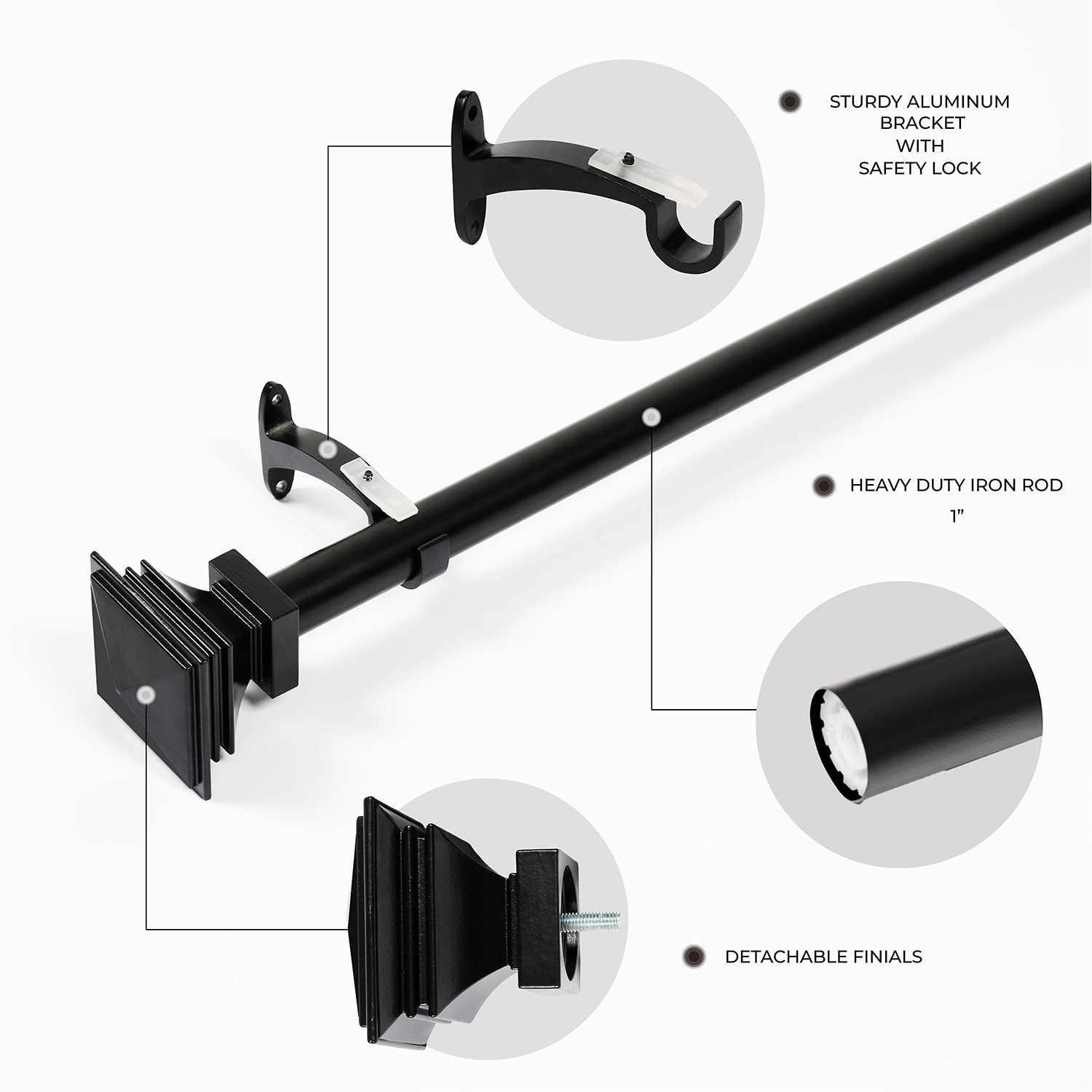 Deco Window 1 Adjustable Curtain Rod