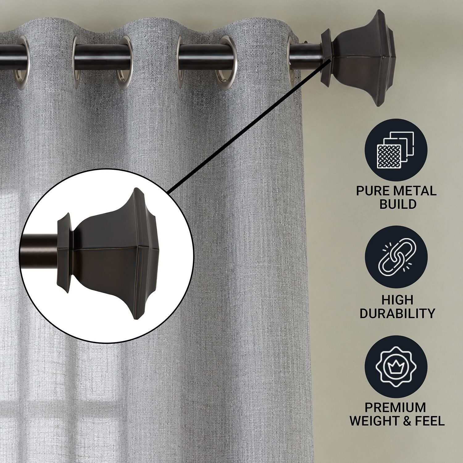 Deco Window Quattro 1 Adjustable Curtain Rod