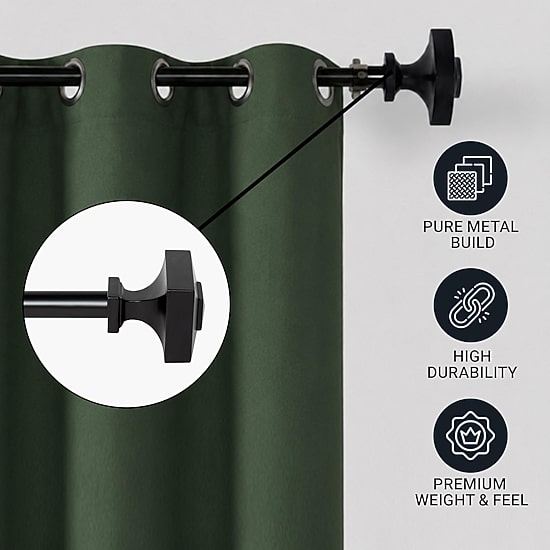 Deco Window Square 1 IN Adjustable Curtain Rod
