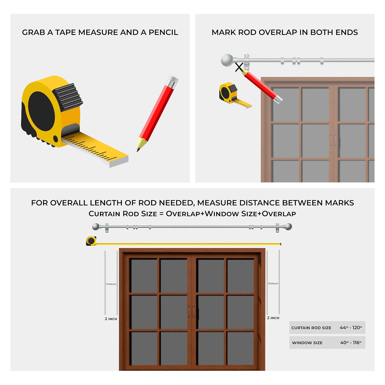 Deco Window 1 Adjustable Curtain Rod